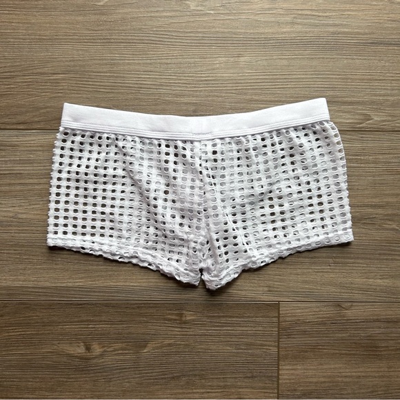 SOLD Mesh See Through Boxer Briefs / Trunks in White (Size Small) - Picture 4 of 11